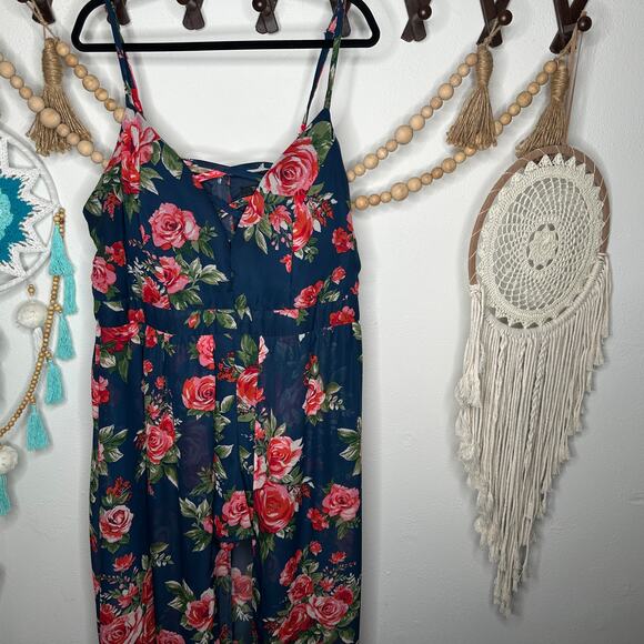 Toxik3 Blue Floral Romper - Picture 2 of 6